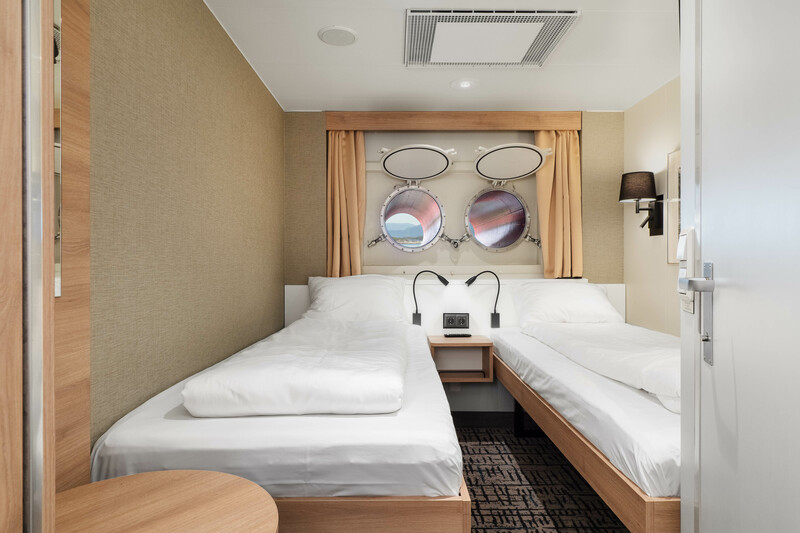 Polar Outside | Twin on lower deck with porthole